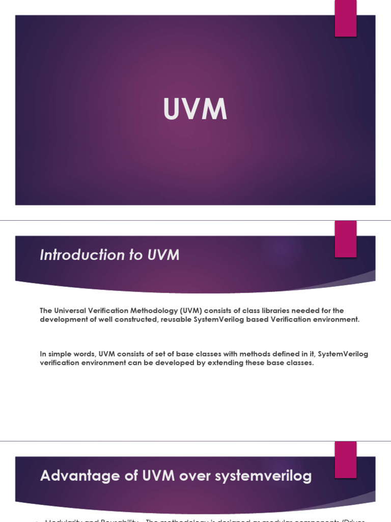Understanding UVM for SystemVerilog Verification | PDF | Method ...
