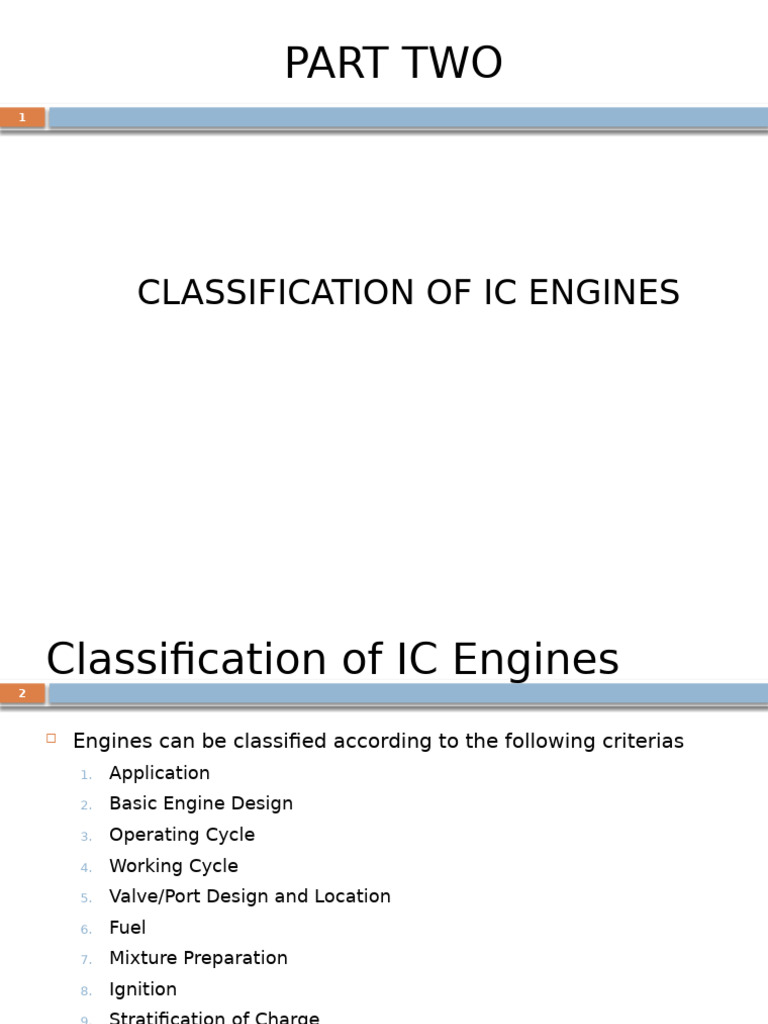 Classification of Internal Combustion Engines | PDF | Internal ...