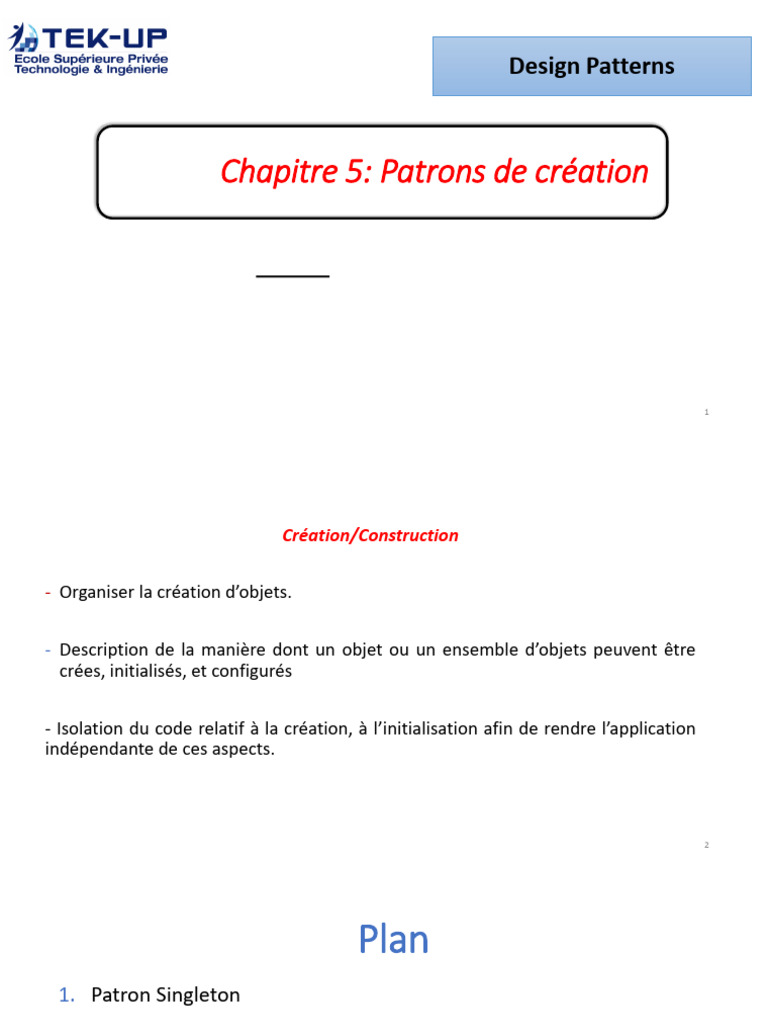 Guide des Patrons de Création en Java | PDF | Interface (Informatique ...