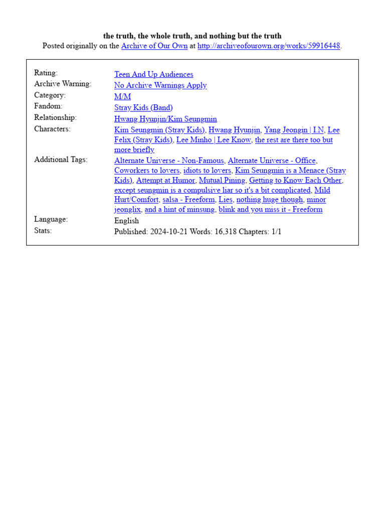 The Truth The Whole Truth and Nothing But The Truth (FF) | PDF | Truth