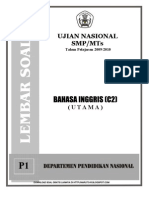 Download Soal UN SMP Bahasa Inggris C2 Tahun 2010 by Mulyo Wong Cirebon SN94016842 doc pdf