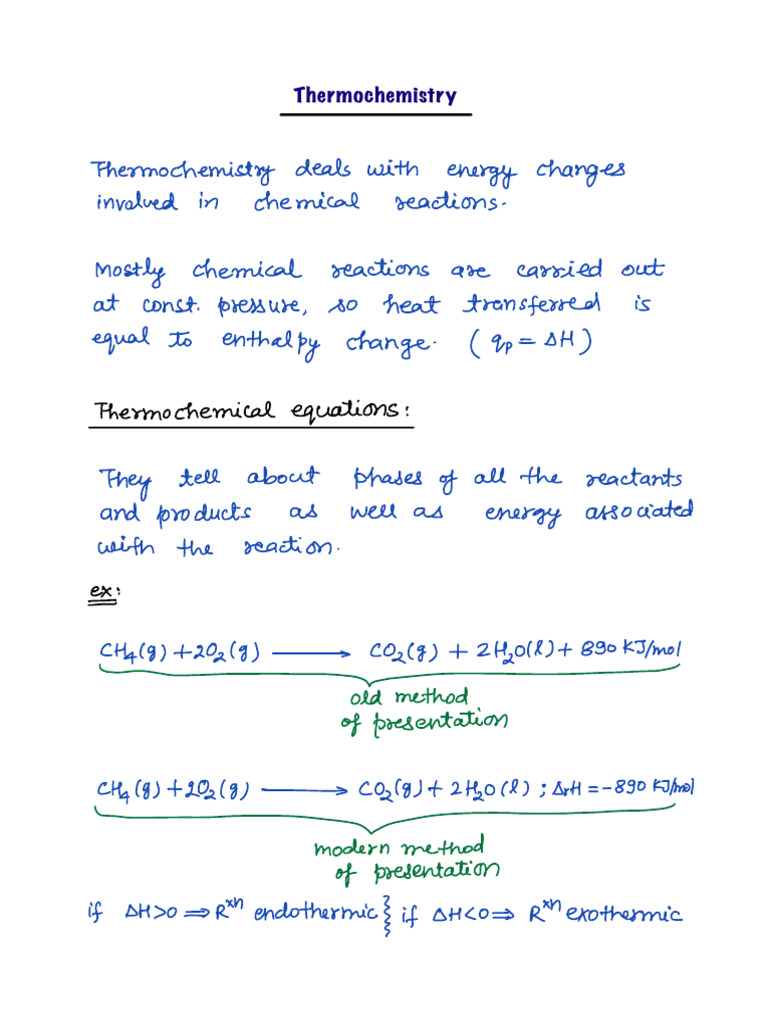 Thermochemistry: Energy Changes in Reactions | PDF | Branches Of ...