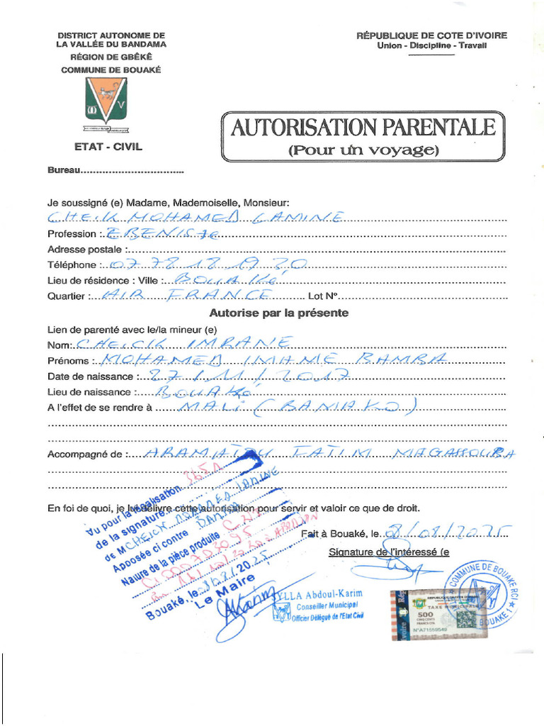 Autorisation Parental | PDF