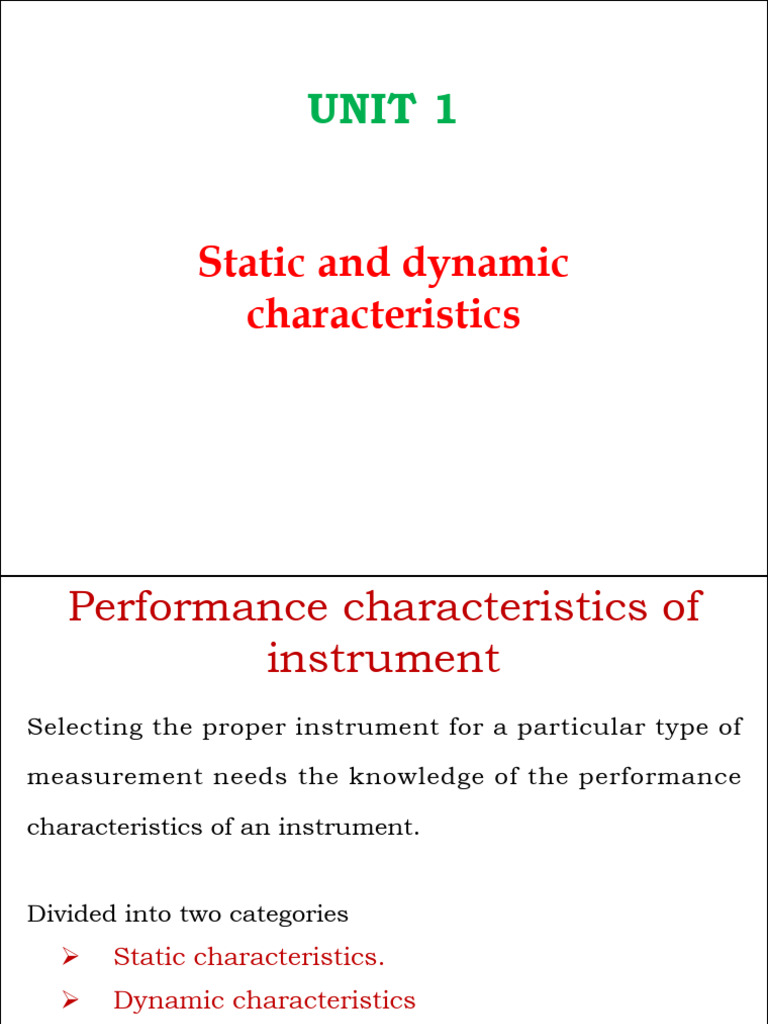 Instrument Performance Characteristics | PDF | Accuracy And Precision ...
