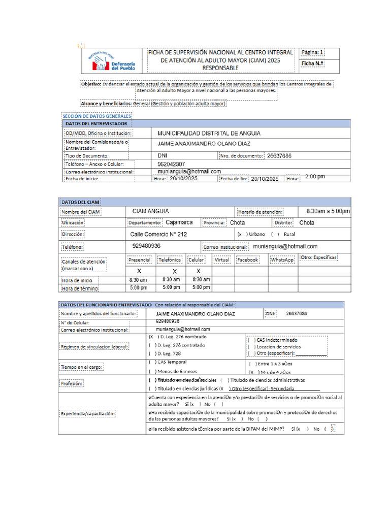 Ciam Formulario | PDF