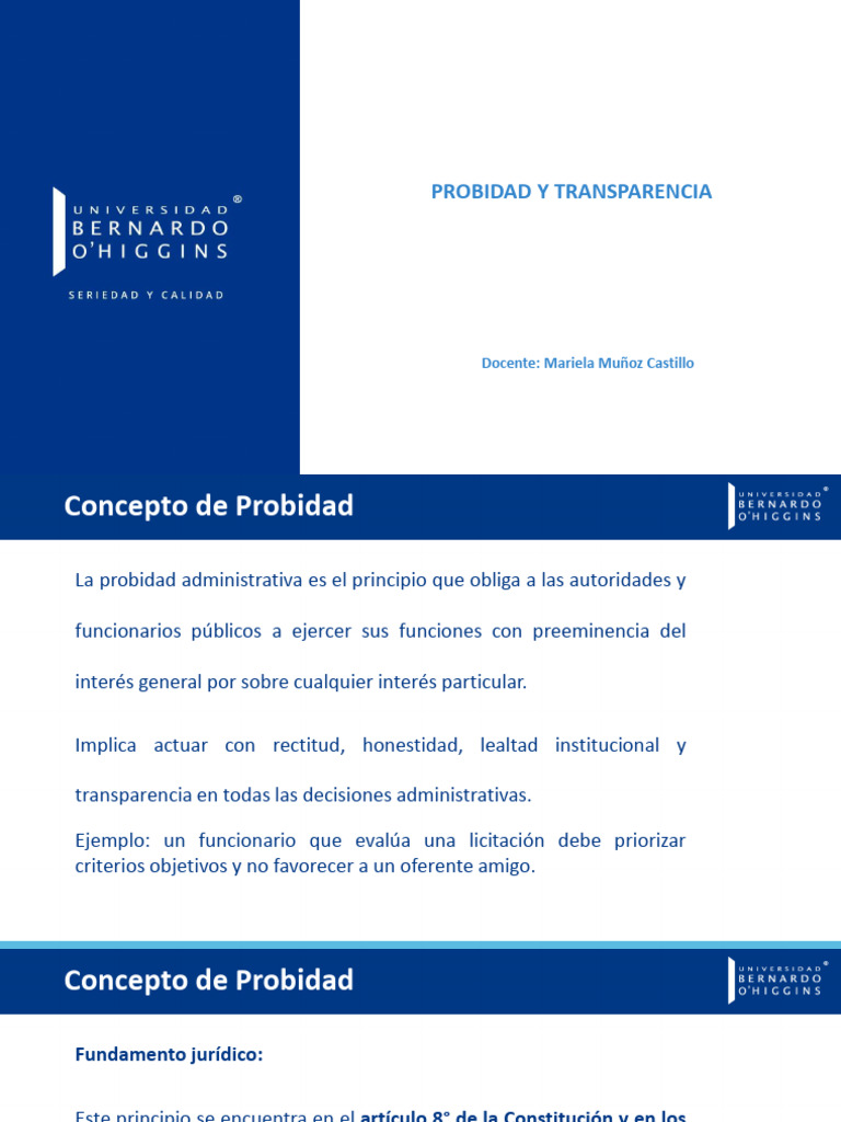 Probidad y Transparencia Administrativa | PDF | Parentesco | Bienes (Ley)
