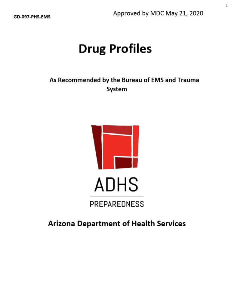 AZDHS Drug Profiles 2025 Guidelines | PDF | Cardiac Arrest ...