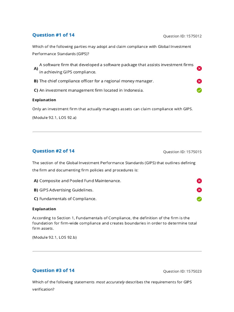 GIPS Compliance Verification Guidelines | PDF | Verification And ...