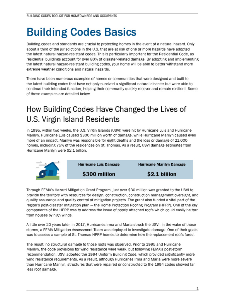 Homeowner's Guide to Building Codes | PDF | Natural Disasters | Federal ...