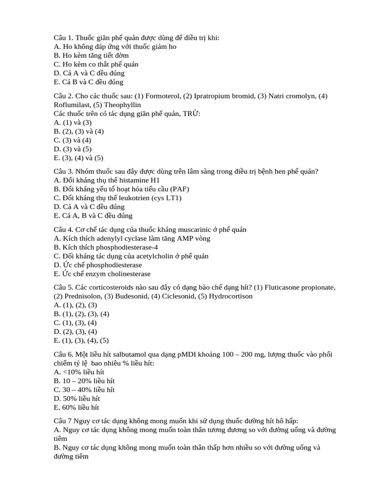 test hô hấp | PDF