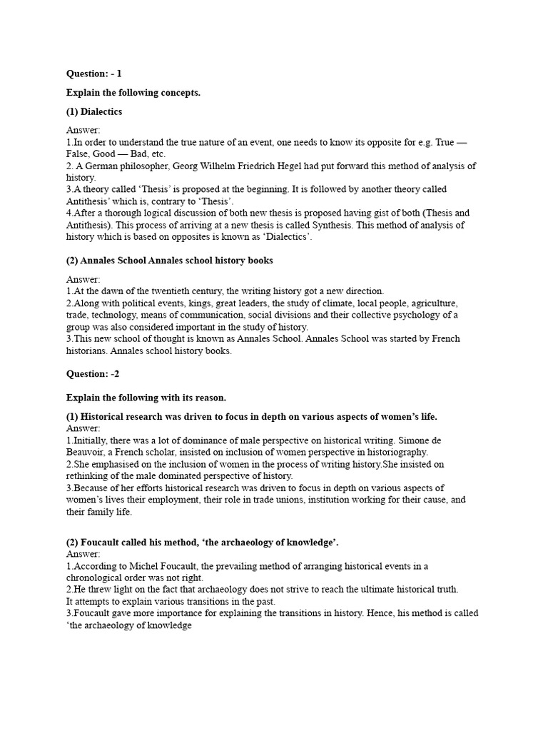 STD 10th Chapter 1 Question & Answer Notes | PDF | Historiography ...