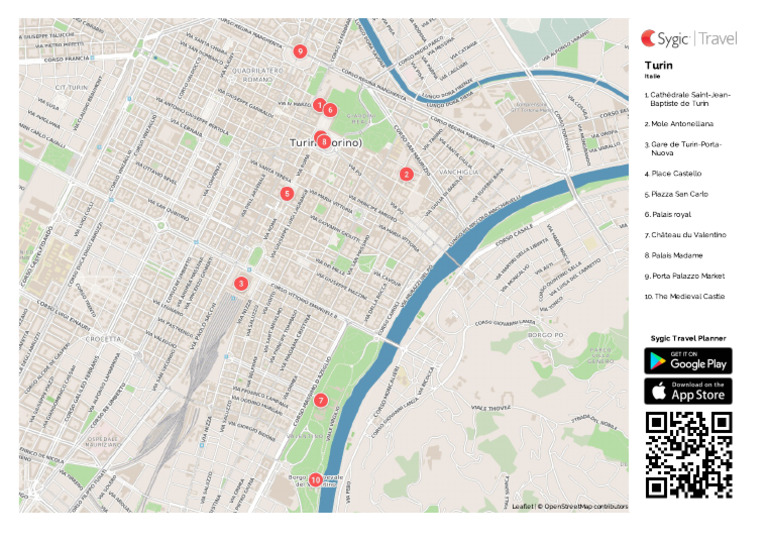 Turin Carte Touristique Imprimable 87134 | PDF