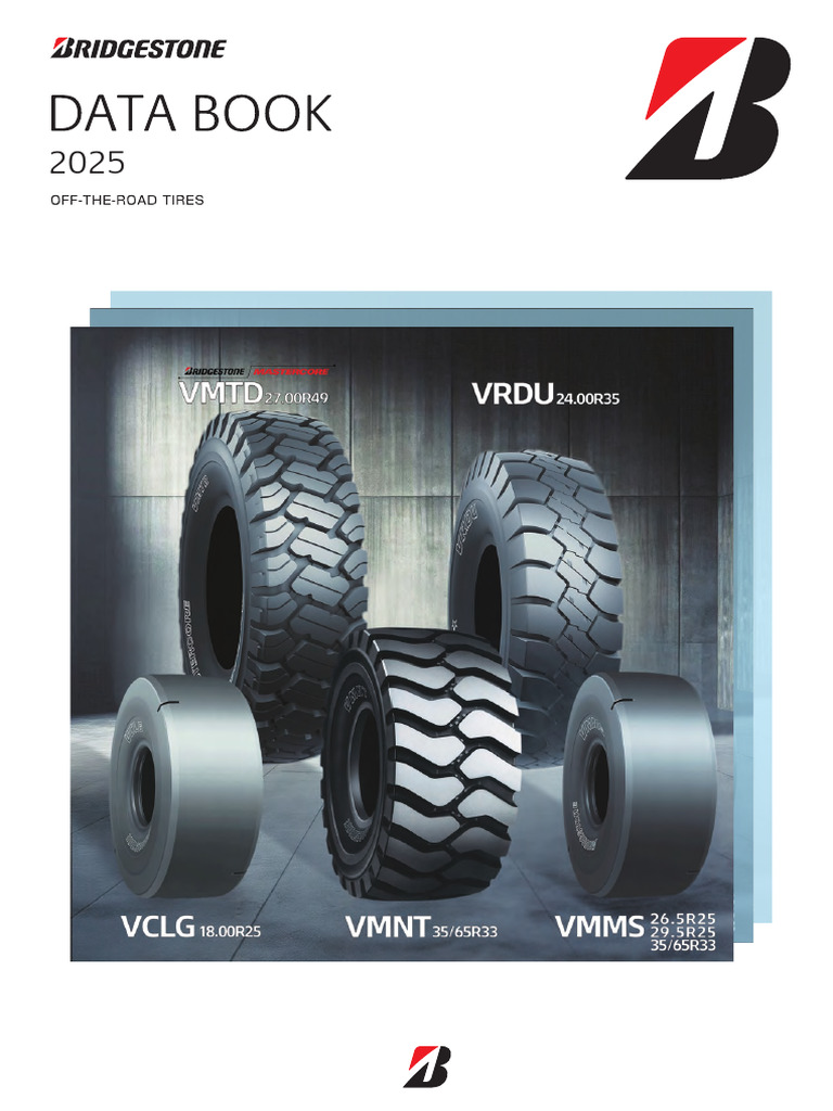 Bridgestone OTR Data Book 2025 | PDF | Tire | Vehicle Technology