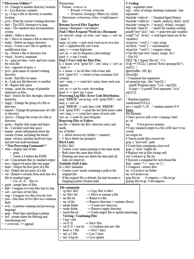 Linux Command Line Utilities Guide | PDF | Computer File | Computer Data