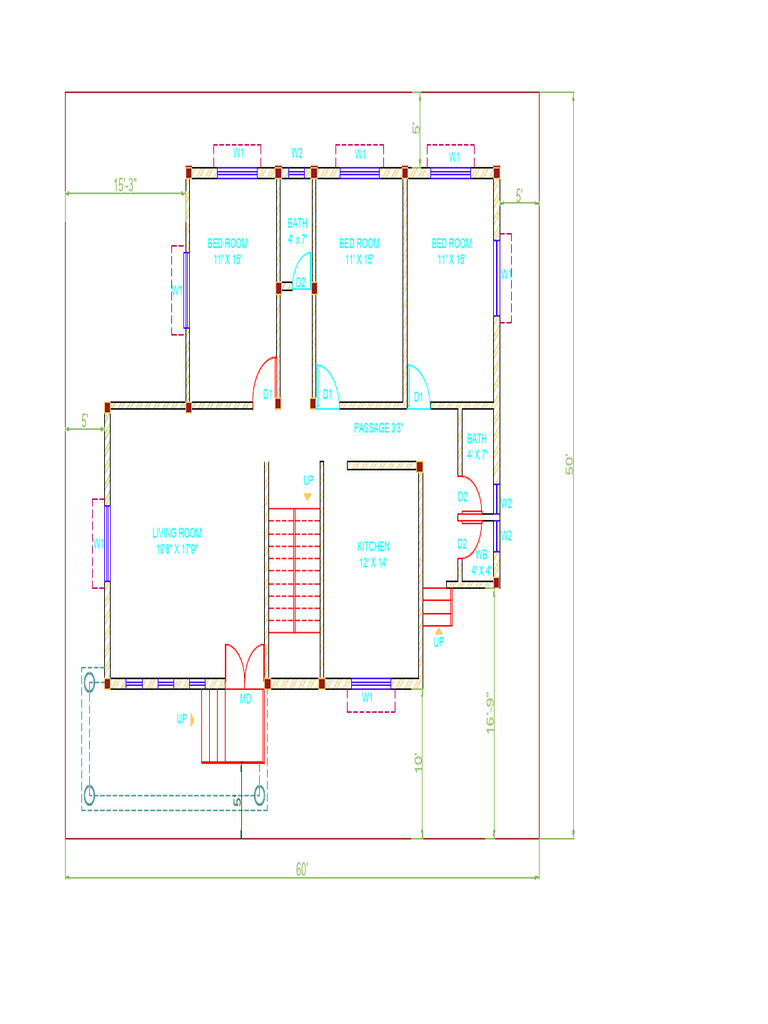 Bedroom and Living Room Dimensions | PDF