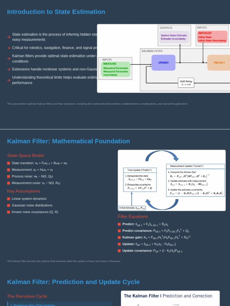 Kalman Filters and State Estimation Techniques | PDF | Kalman Filter ...