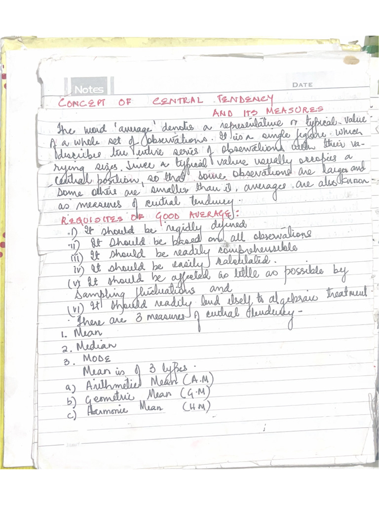 Measures of Central Tendency | PDF