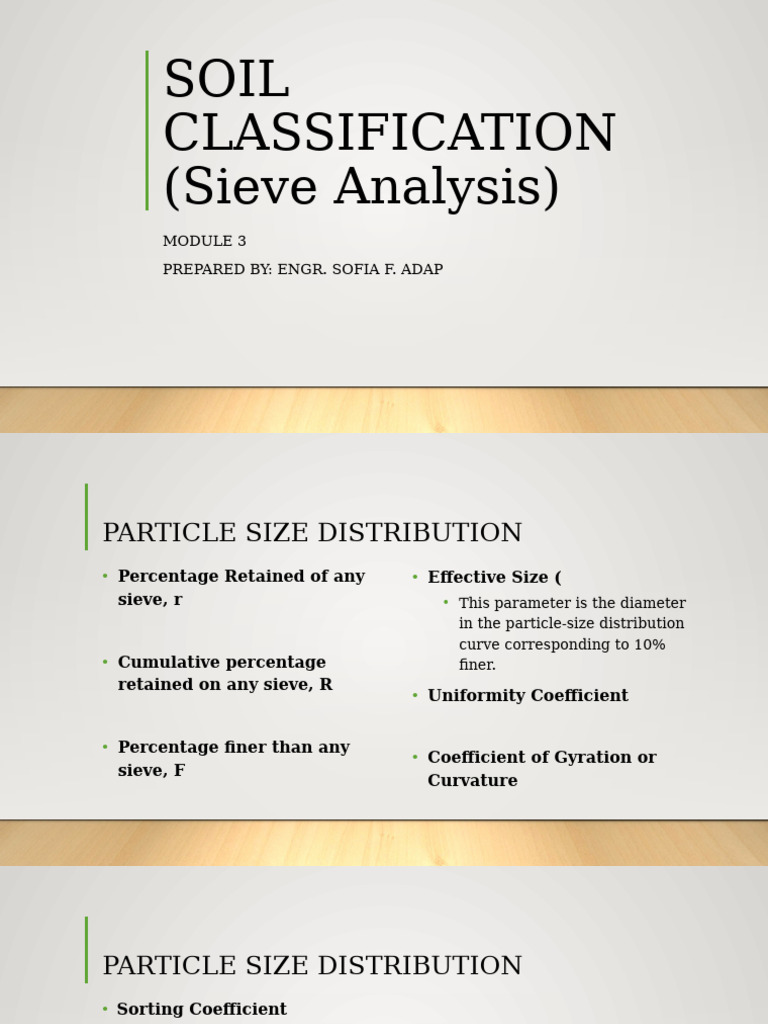 Soil Sieve Analysis and Classification Guide | PDF | Particle Size ...