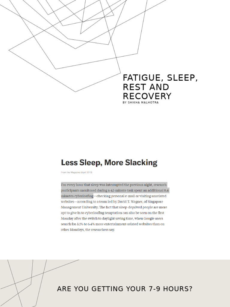 Sleep, Recovery, and Success Strategies | PDF | Insomnia | Sleep