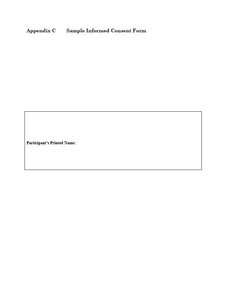 Sample Informed Consent Form Template | PDF | Pregnancy | Birth Control