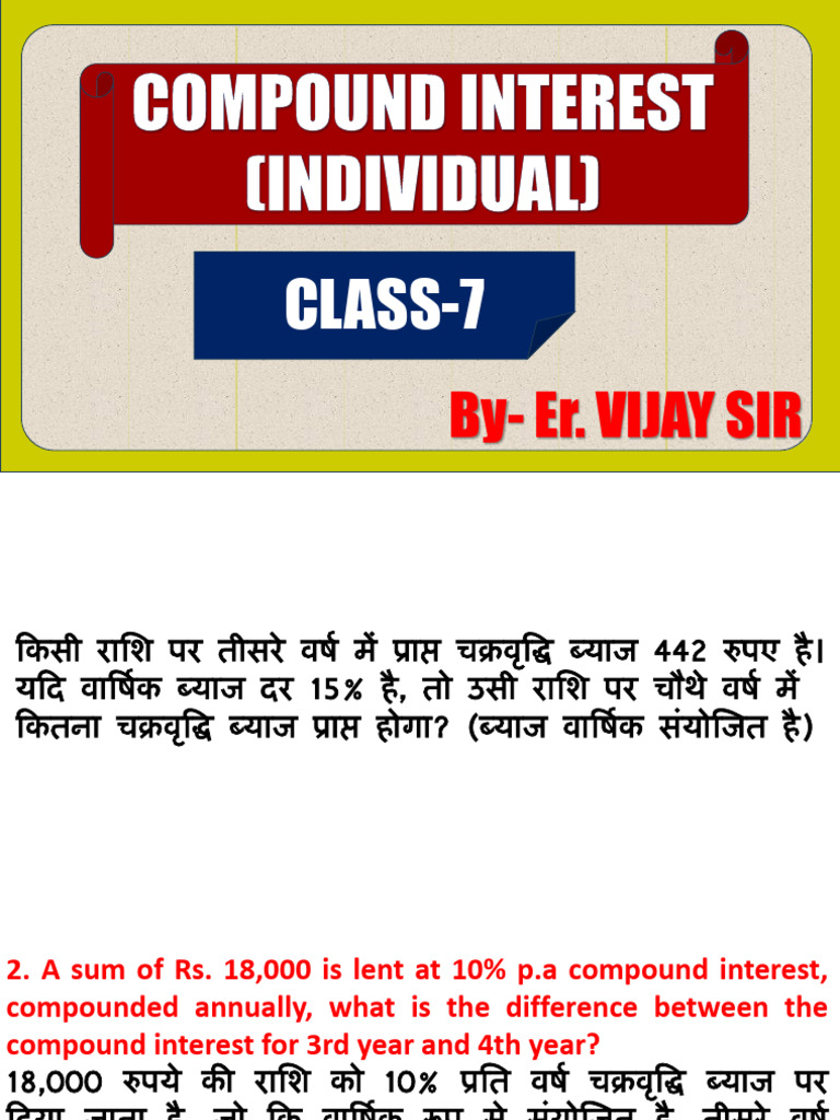 Ci For Individual Year | PDF