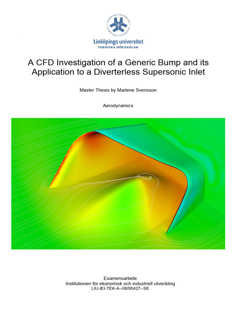 CFD Study of Diverterless Supersonic Inlet | PDF | Fluid Dynamics ...