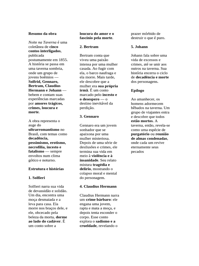 Resumo Da Obra | PDF