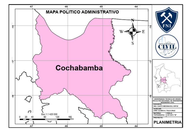Mapa Político de Cochabamba 2023 | PDF