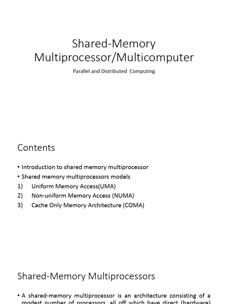 Shared Memory Multiprocessor Models | PDF