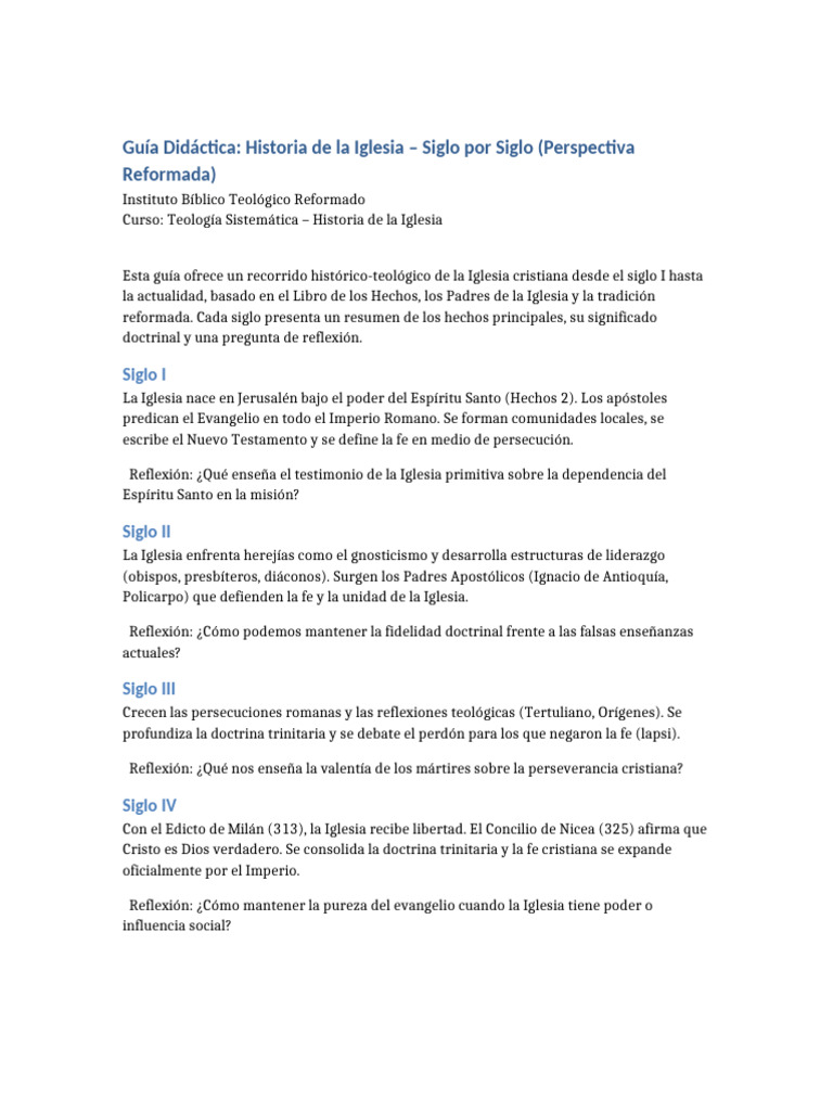 Historia de la Iglesia: Siglo a Siglo | PDF | Iglesia Católica ...