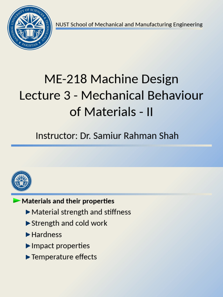 Mechanical Behavior of Materials Overview | PDF | Deformation ...