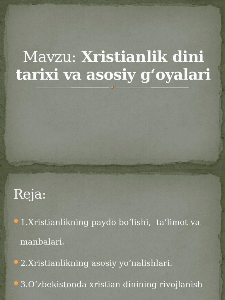 4-mavzu хРИСТИАНЛИК | PDF