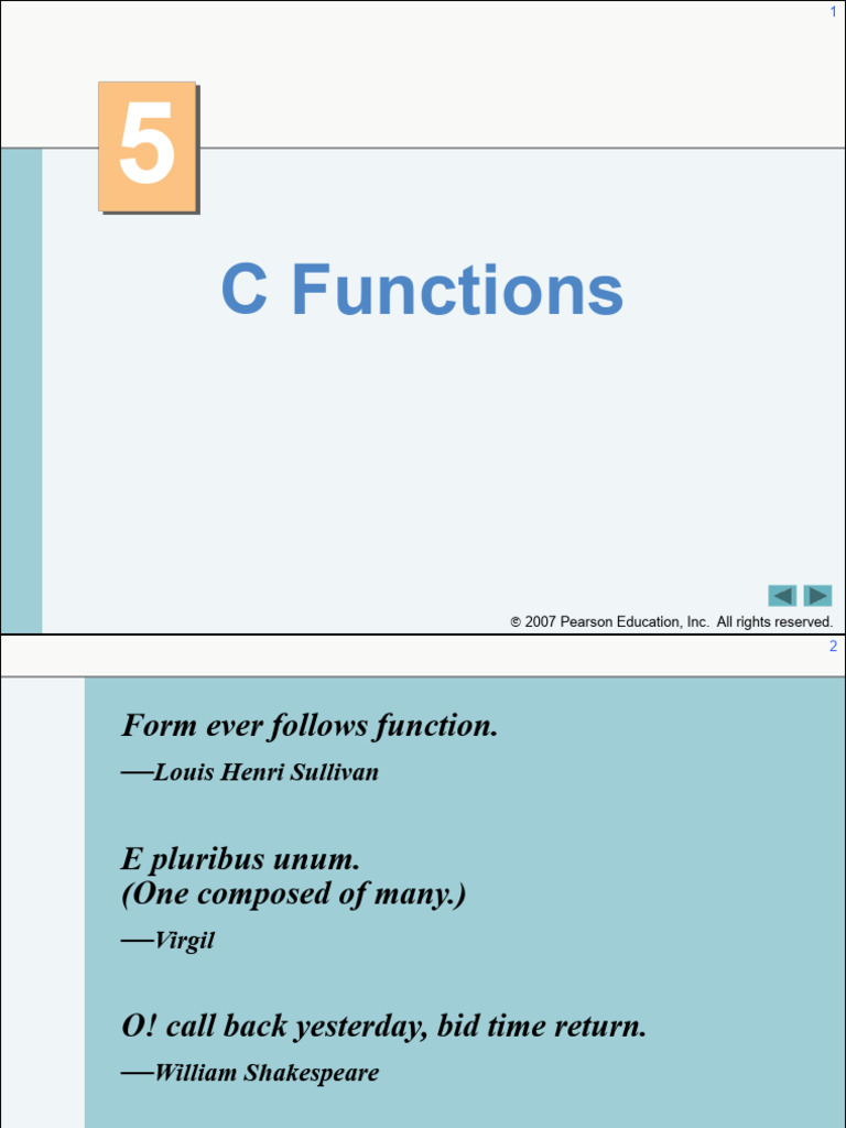 C Functions: Modular Programming Guide | PDF | Scope (Computer Science ...