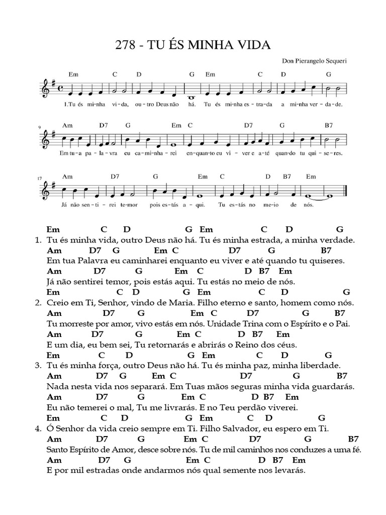 Letra de Música Religiosa sobre Fé | PDF