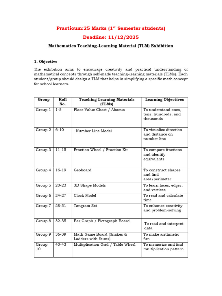 Practicum 1st Semester | PDF | Mathematics | Learning