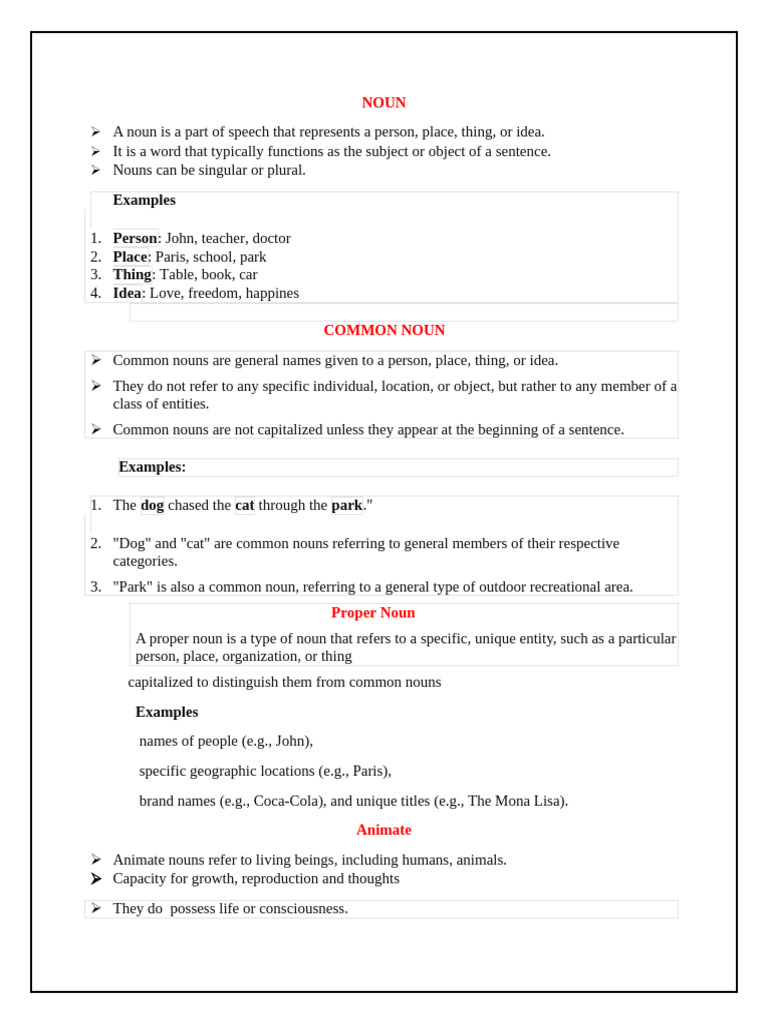 Noun | PDF | Grammatical Gender | Noun