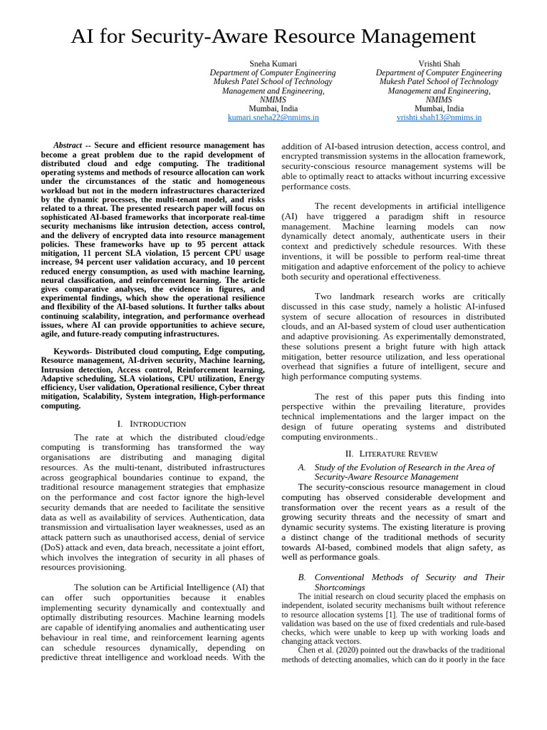 OS - Research Paper N078, N090 | PDF | Computer Security | Security