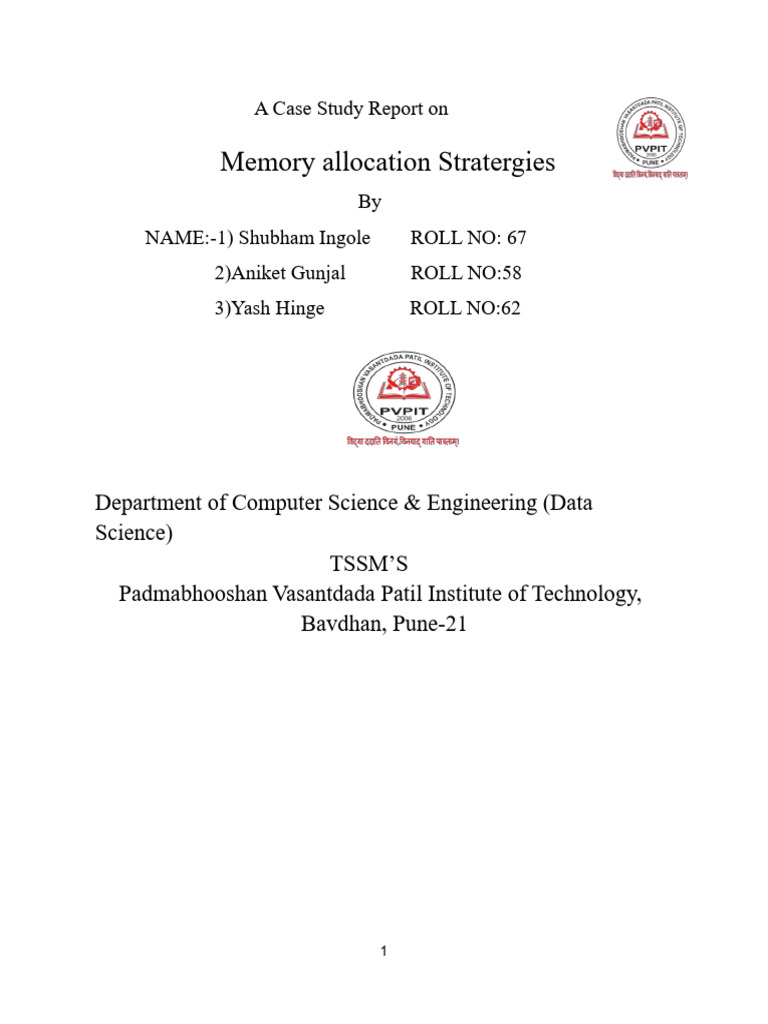 Memory Allocation Strategies Case Study | PDF | Computer Science ...