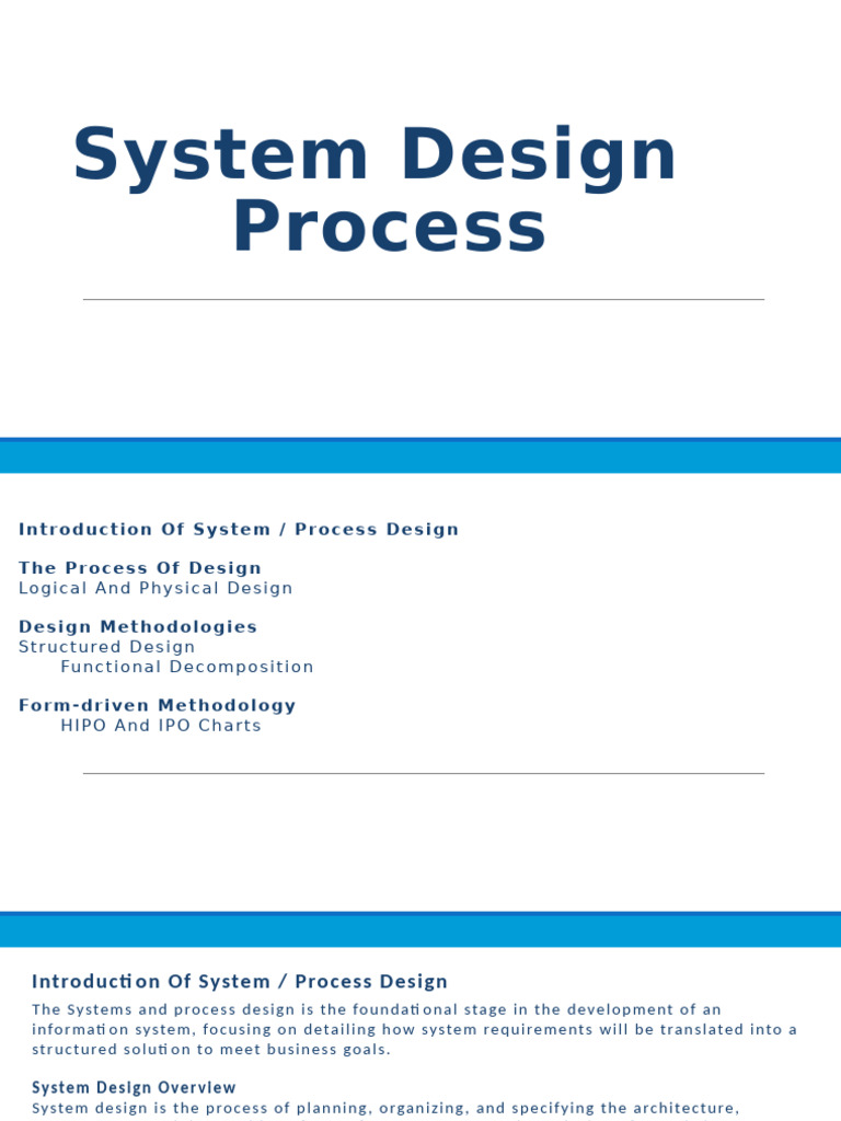 System Design - Process Design-1 | PDF