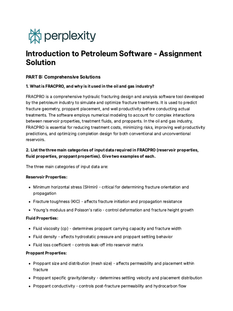FRACPRO: Hydraulic Fracturing Insights | PDF | Petroleum Reservoir ...