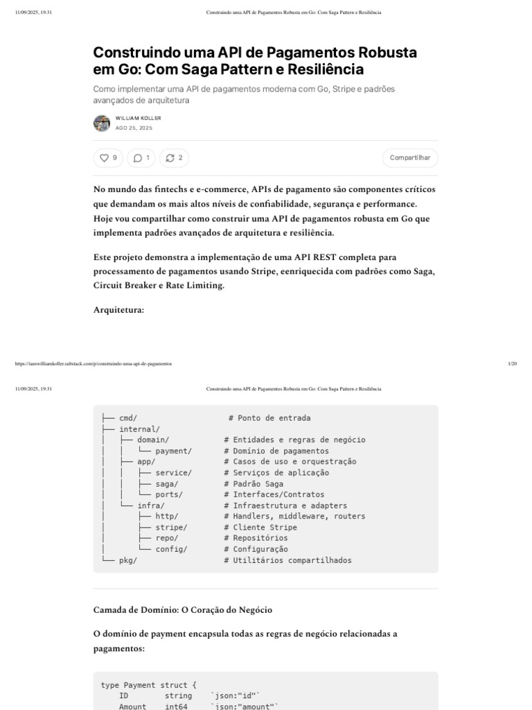 API de Pagamentos em Go com Resiliência | PDF | Informática ...