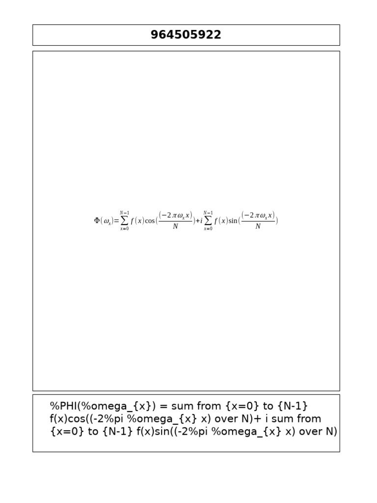 Fourier Transform Mathematical Formula | PDF