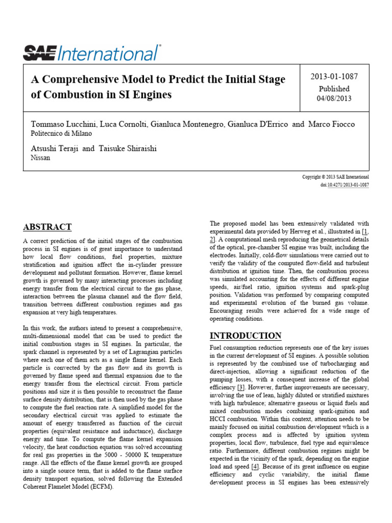 2013-Initial Stage Ice Comb | PDF | Combustion | Gases