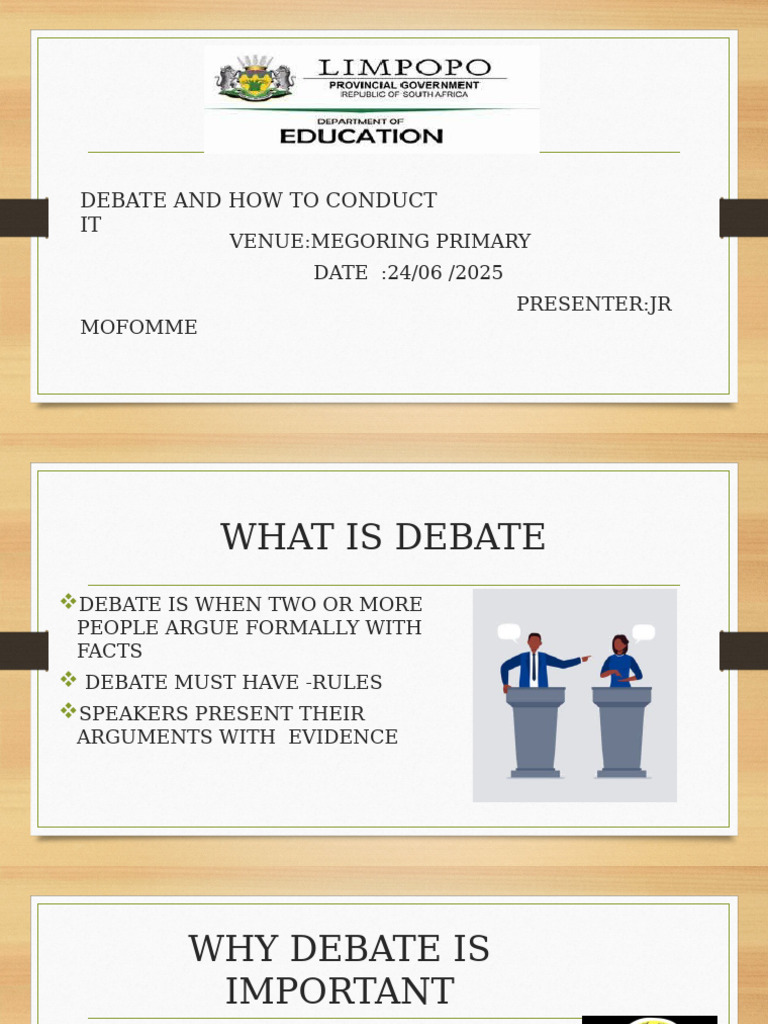 How to Conduct a Debate Effectively | PDF | Argument