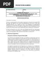 PROYECTO de Acuerdo del Plan de Desarrollo Pereira