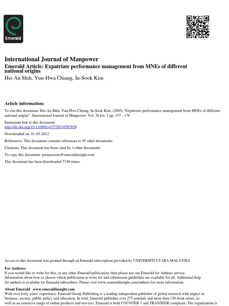 Expatriate Performance Management Insights | PDF | Performance ...