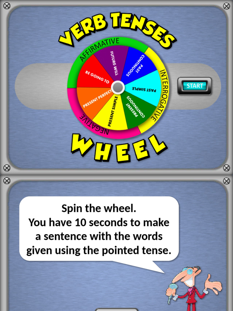 Verb Tenses Practice Wheel | PDF | Language Families | Languages