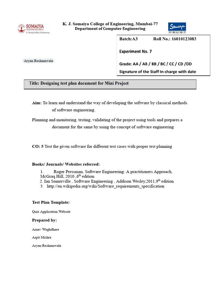 SE - Exp 7 - 16010123083 | PDF | Software Testing | Computing