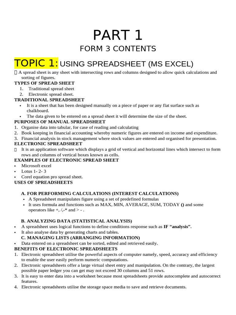 Msce Computer Studies Notes - Copy - 250313 - 081806 | PDF ...
