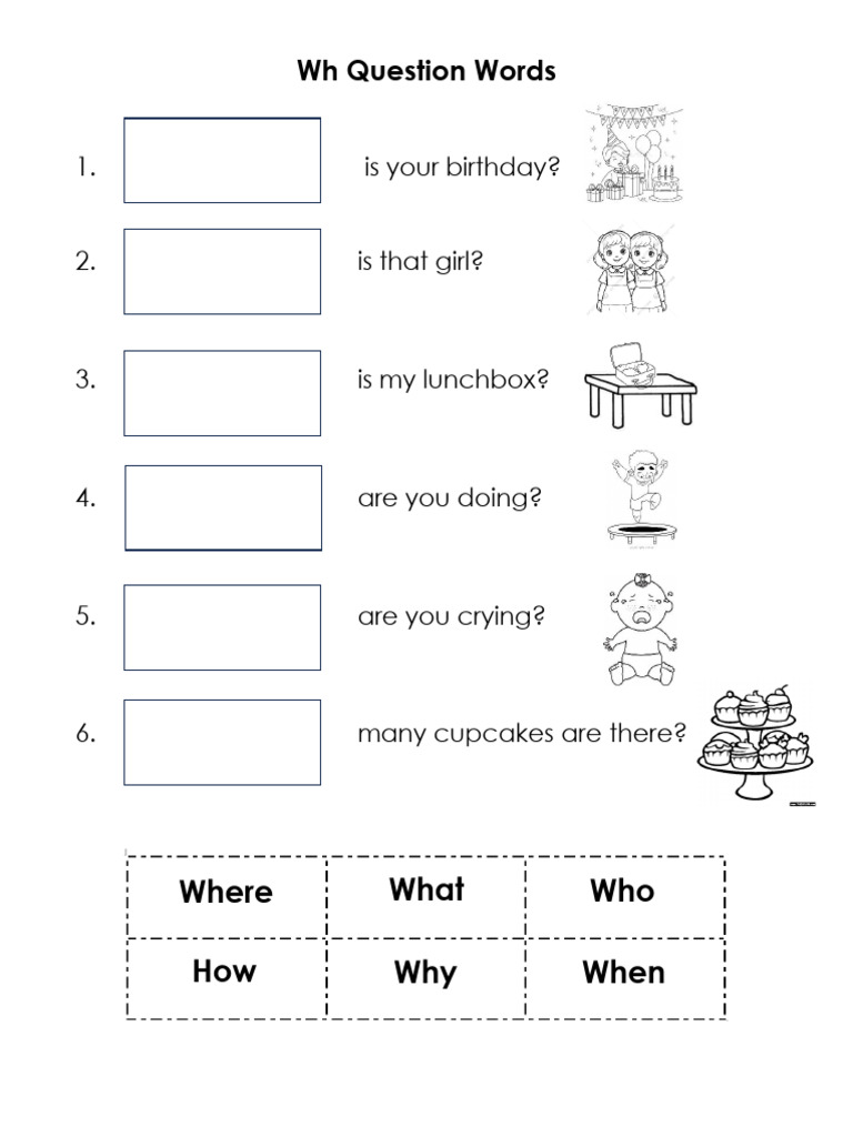 Understanding Wh Question Words | PDF